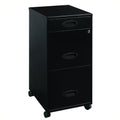 Black Metal 3 Drawer Vertical Filing Cabinet R494