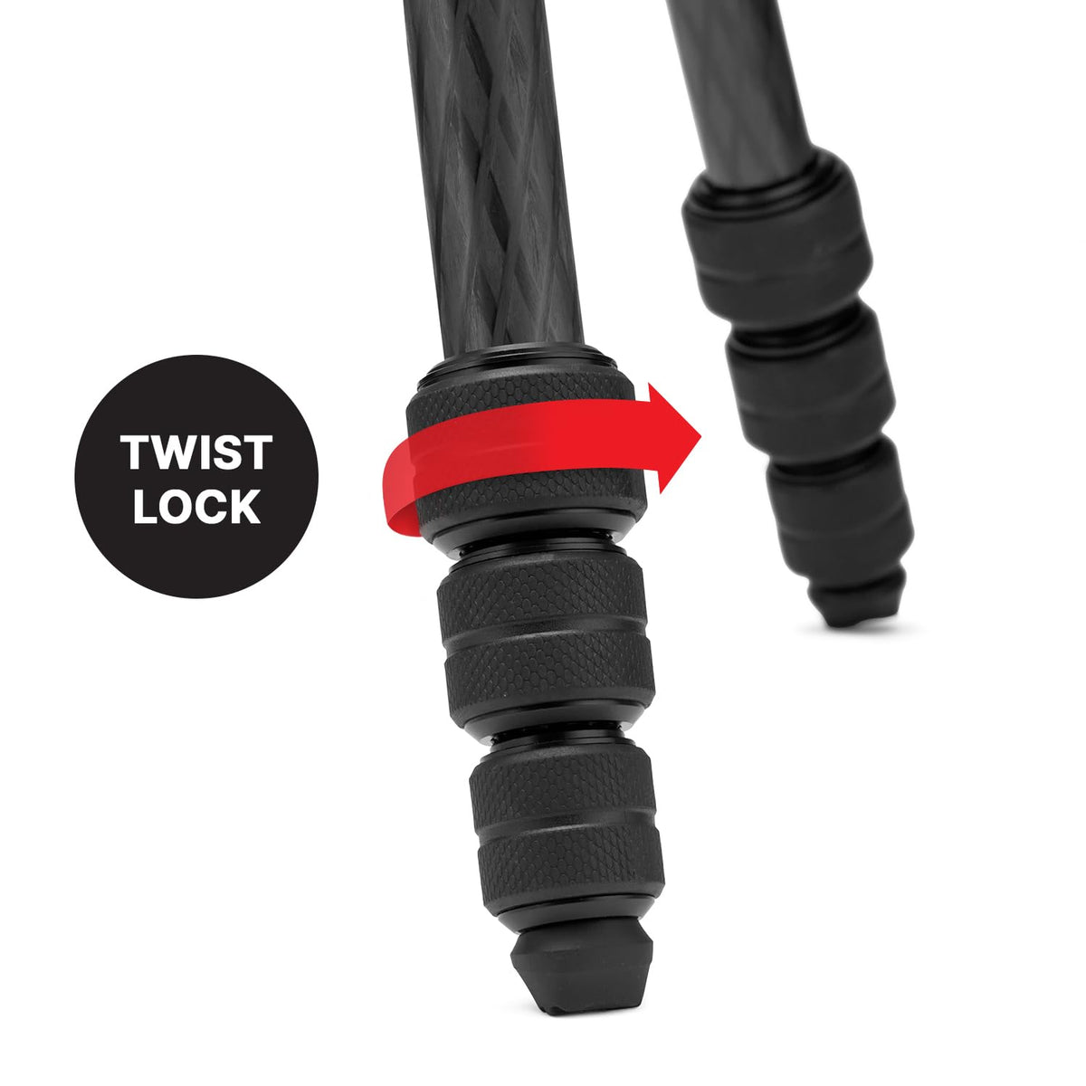 Carbon Fibre Travel Tripod Kit with 3-Way Fluid Head F125205