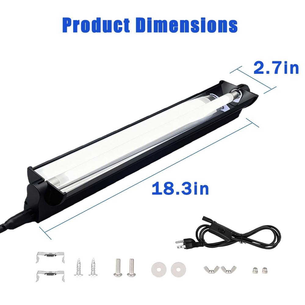 15W T8 UVB 10.0 Reptile Light Fixture Combo Kit D33458