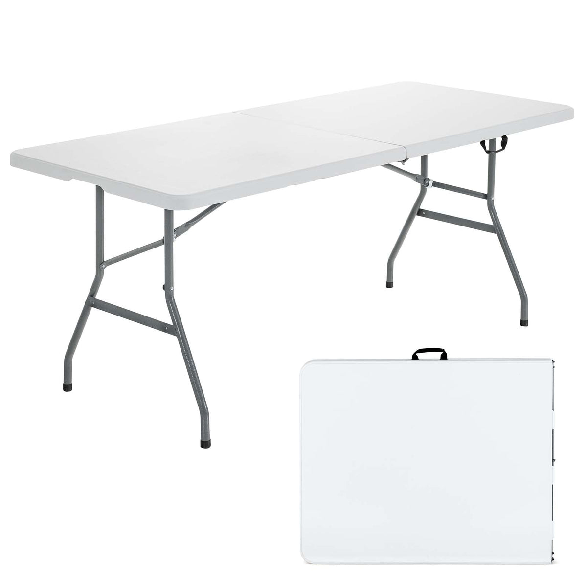 White 6ft Folding Plastic Table B8046