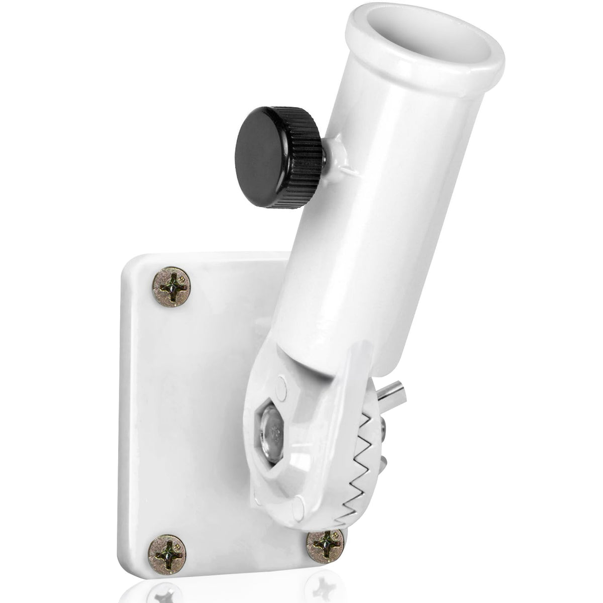 Multi-Position Flag Pole Mounting Bracket Aluminum 1" Diameter White W54714