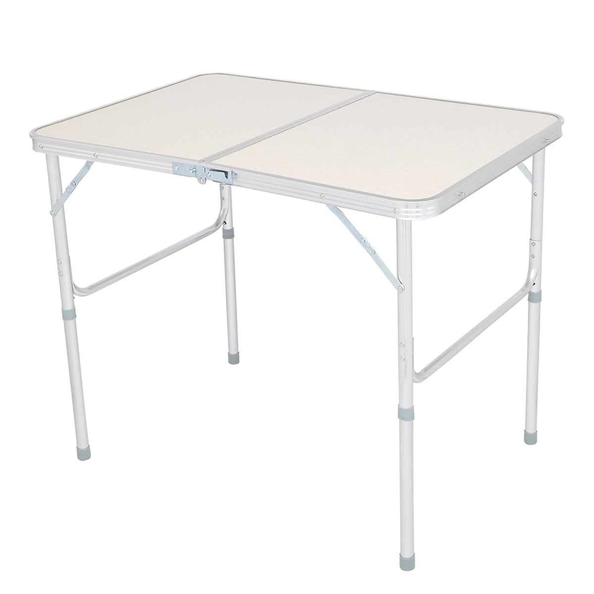 Folding Portable Camping Table 3 FT Aluminum White X125914