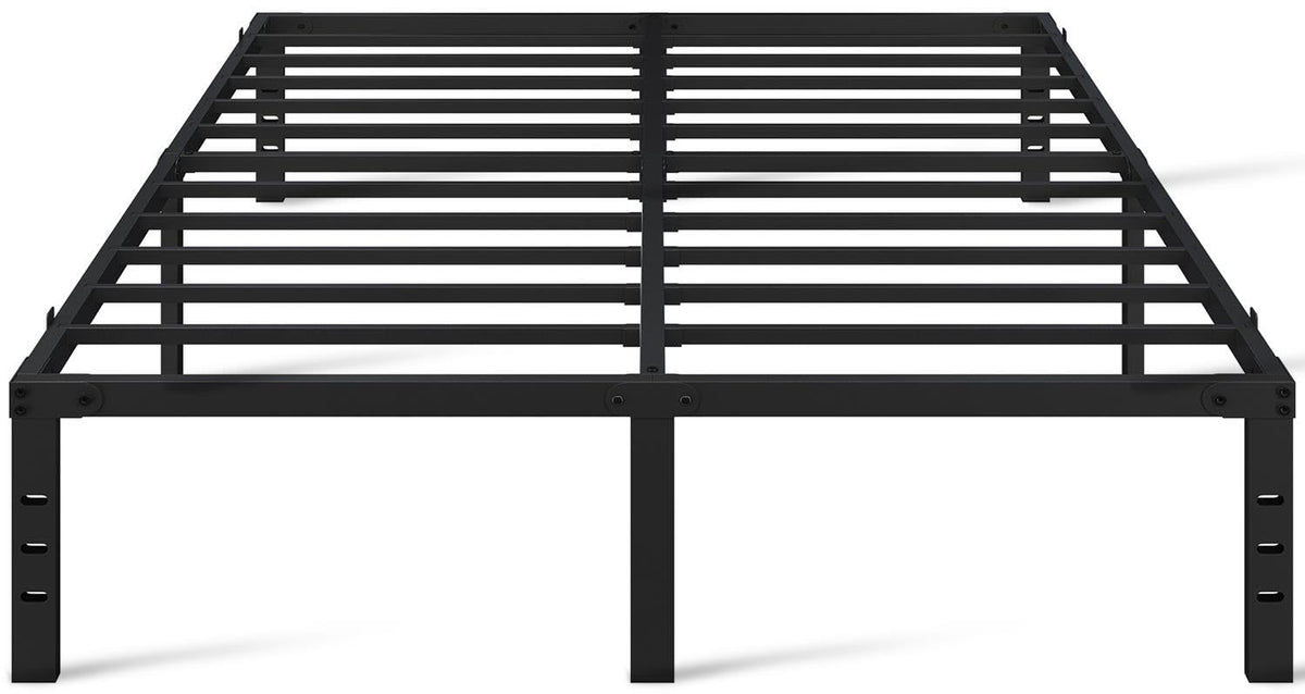 14 Inch Queen Size Black Metal Platform Bed Frame K682788