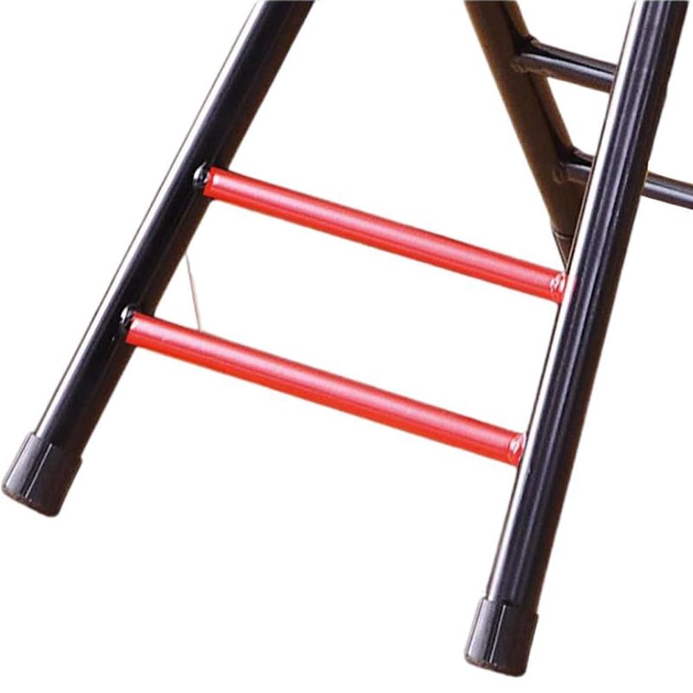 Folding High Back Stool Heavy Duty 18" Collapsible Round Stool with Compact Design and Padded Seat (Black 47cm/18.5in) J388362