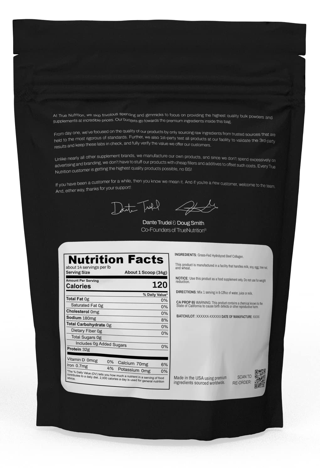 Hydrolyzed Collagen Powder, Unflavored, 1lb P96867