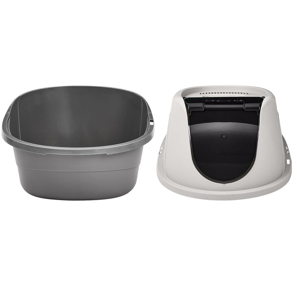 Hooded Enclosed Cat Litter Box with Swinging Door M519