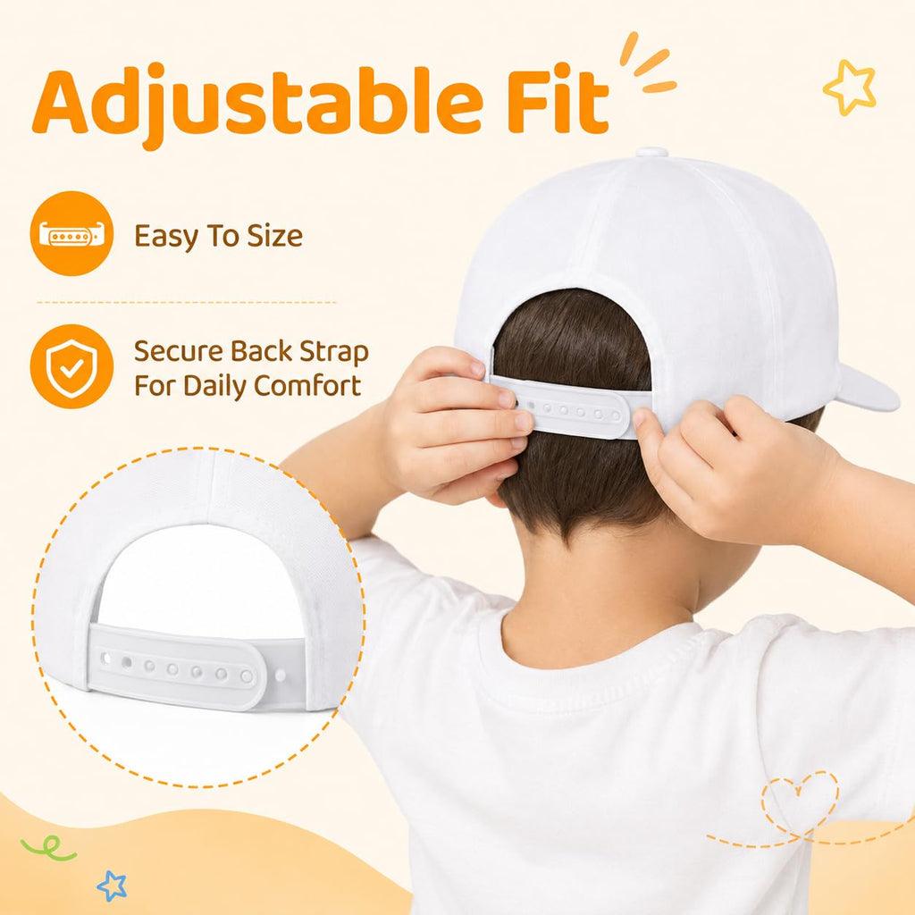 White Adjustable Baseball Caps G32752