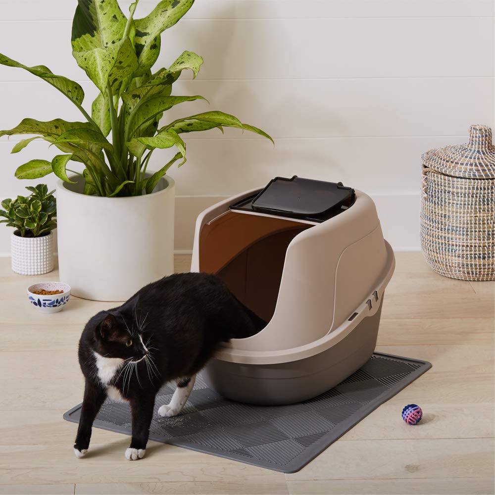Hooded Enclosed Cat Litter Box with Swinging Door M519