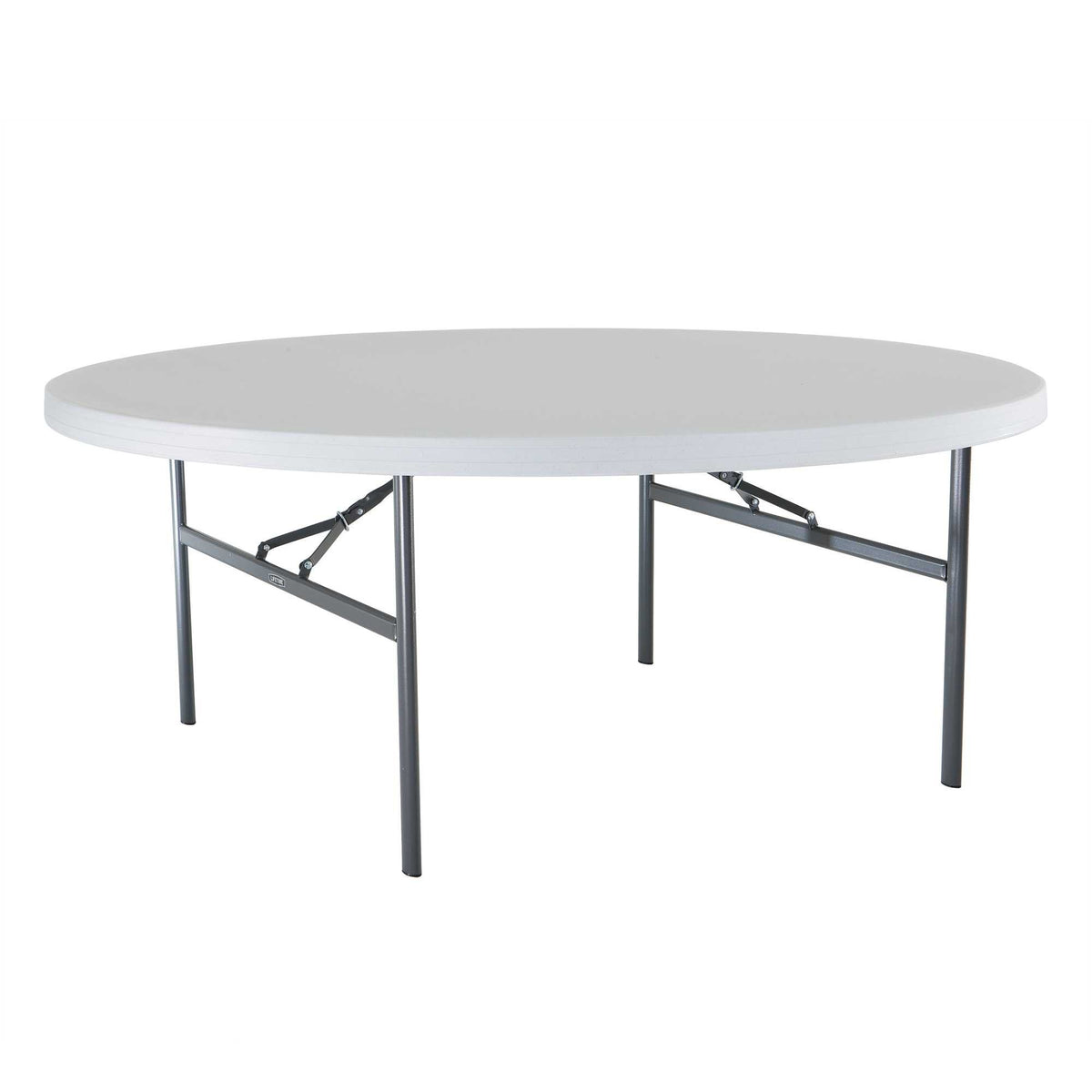 Folding Round Table 6 Foot White Granite O5894