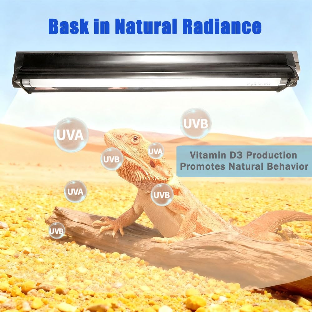 15W T8 UVB 10.0 Reptile Light Fixture Combo Kit D33458