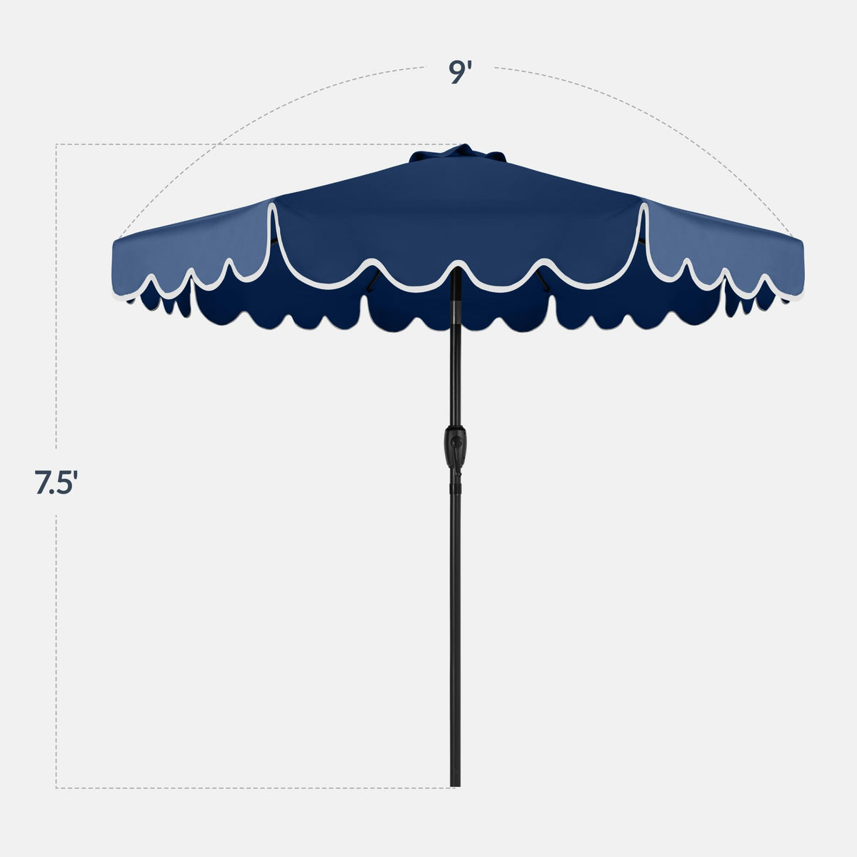 9ft Navy Patio Market Umbrella with Crank & Tilt I377