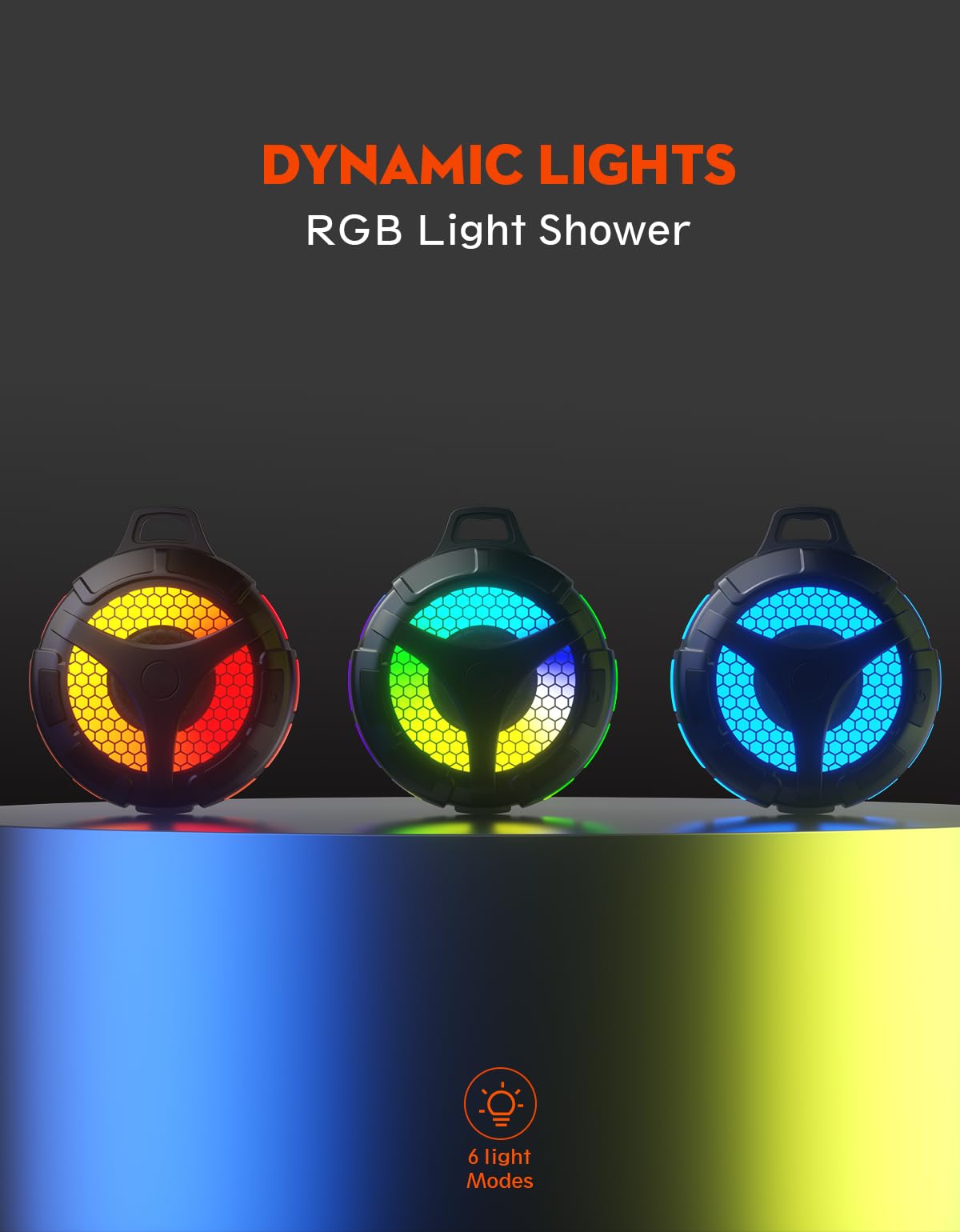 Waterproof Bluetooth Shower Speaker with Suction Cup S366