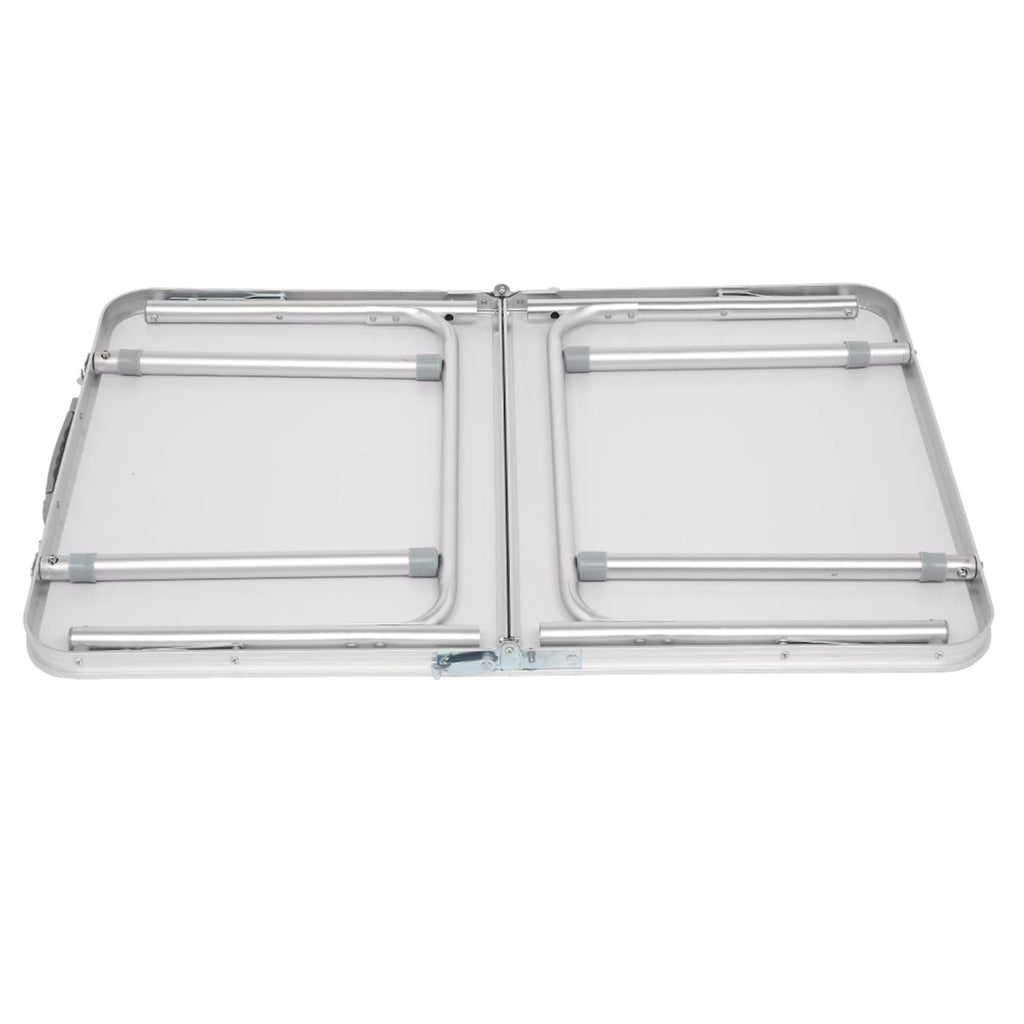 Folding Portable Camping Table 3 FT Aluminum White X125914