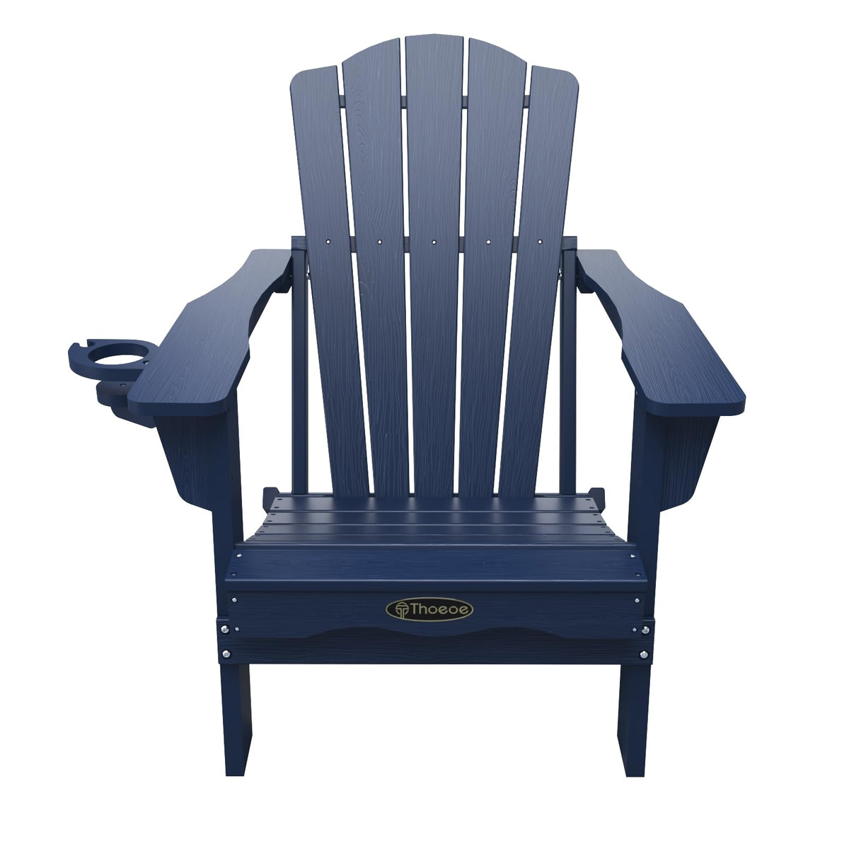 Folding Adirondack Chair Set of 2 HDPE All-Weather Outdoor Chair X550593