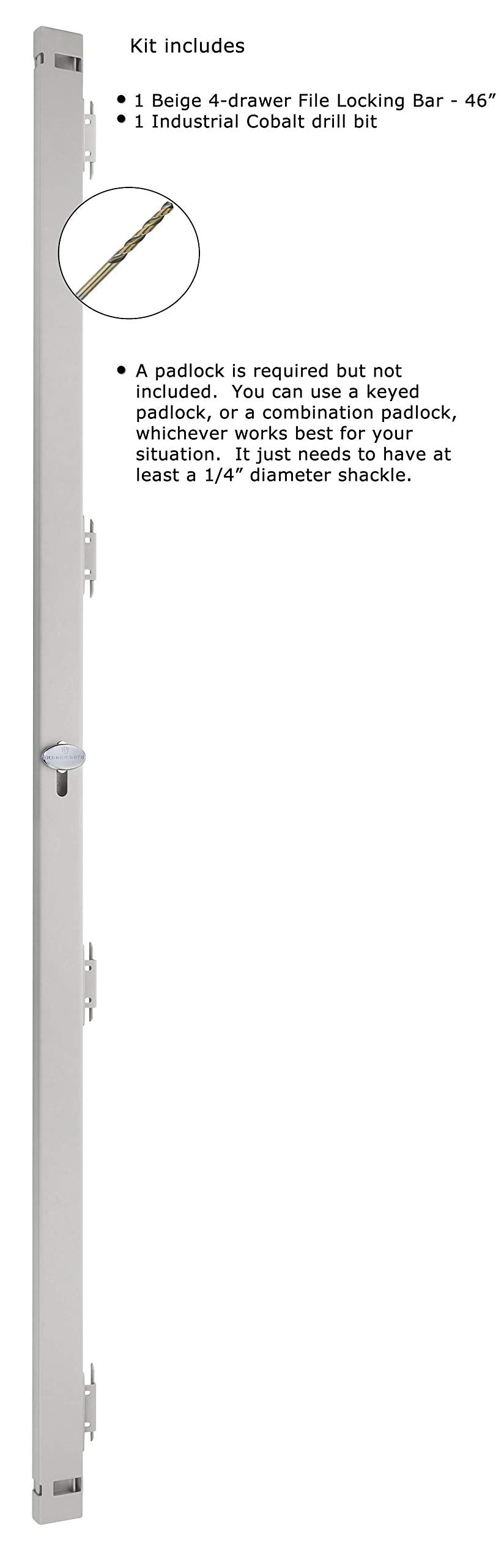 Locking Bar 4 Drawer File Cabinet T139