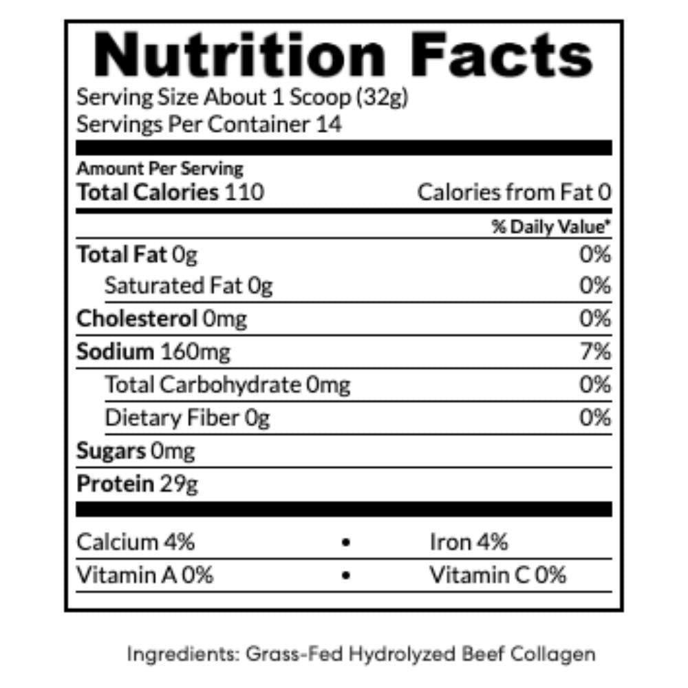 Hydrolyzed Collagen Powder, Unflavored, 1lb P96867