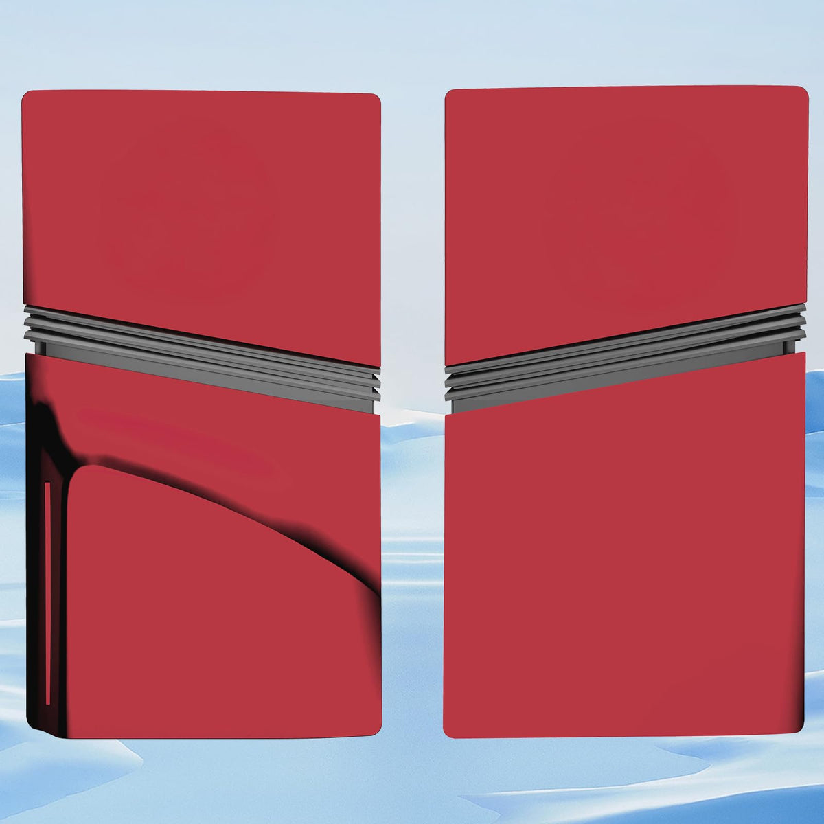 Red Matte ABS PS5 Pro Disc Edition Cover Plates F640