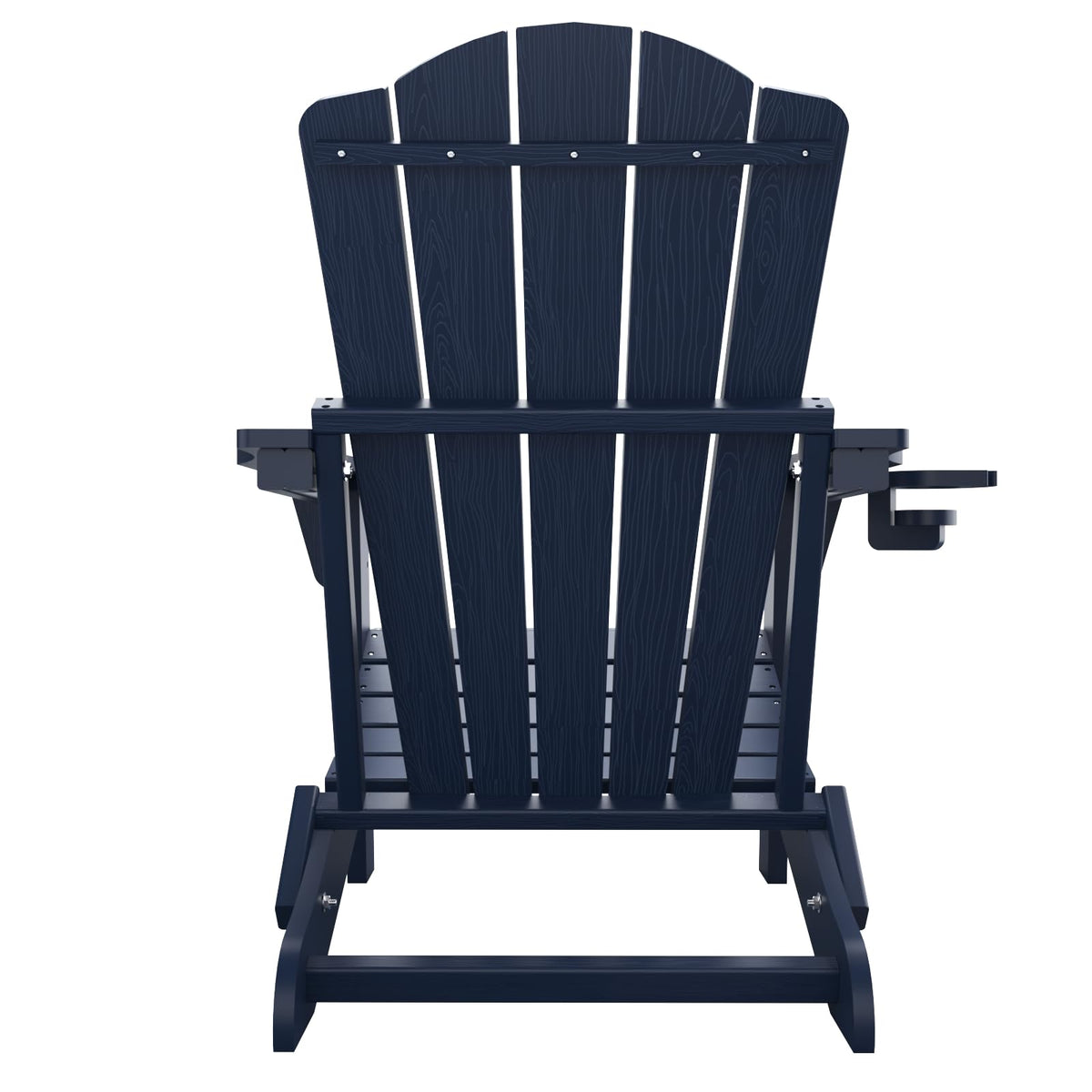 Folding Adirondack Chair Set of 2 HDPE All-Weather Outdoor Chair X550593