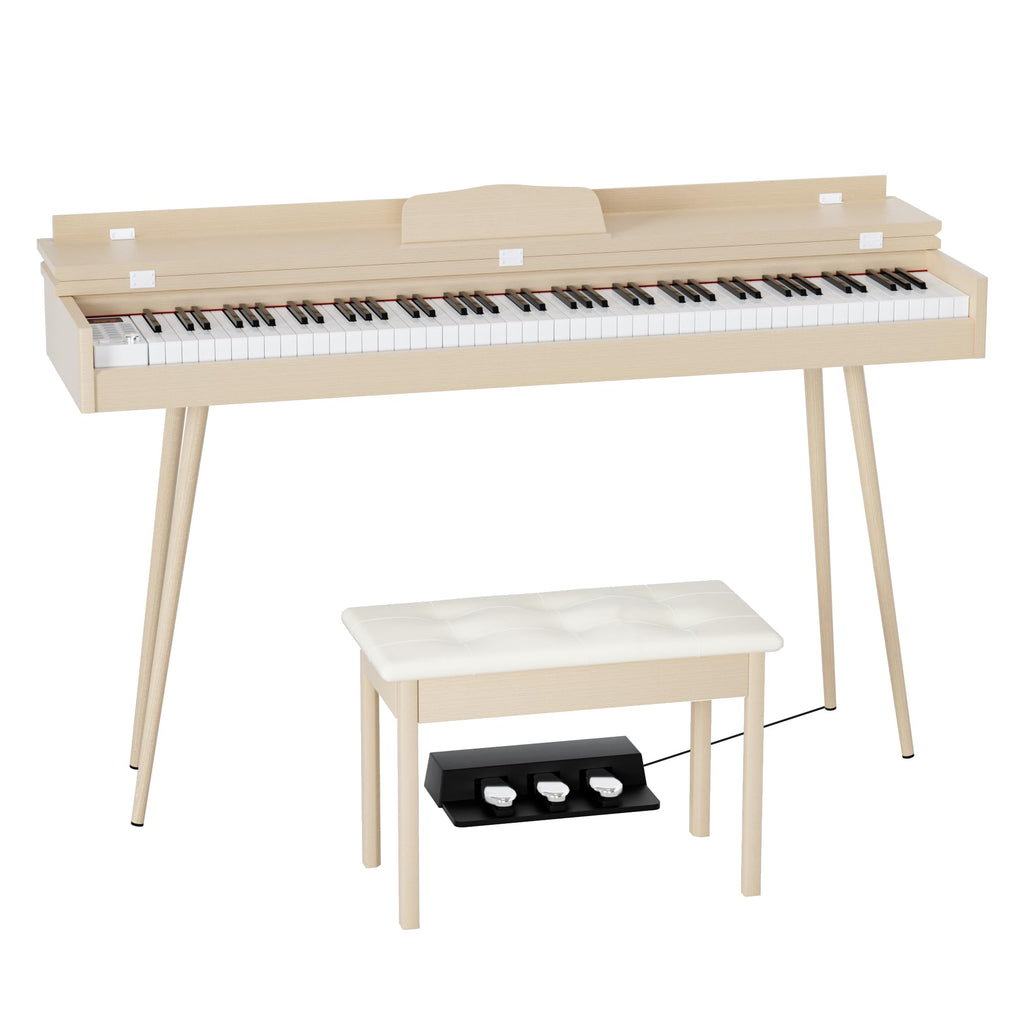88-Key Weighted Digital Piano with 3-Pedal and Stand U95939