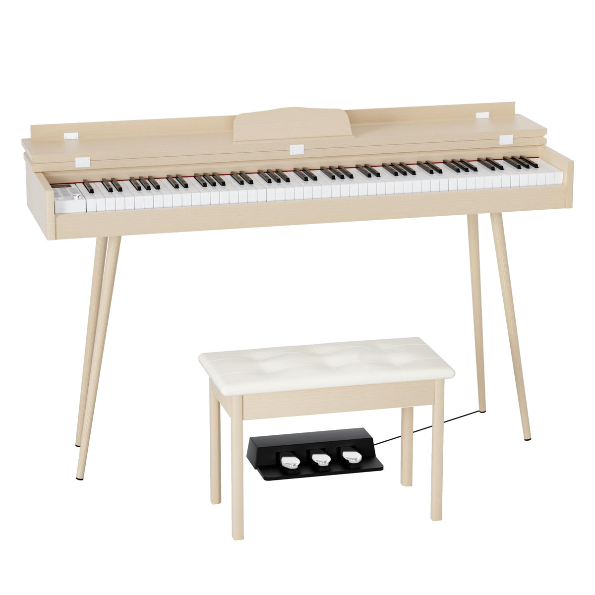 88-Key Weighted Digital Piano with 3-Pedal and Stand U95939