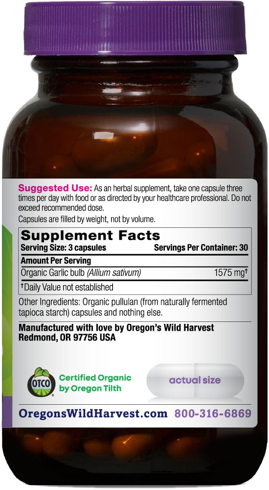 Organic Garlic Capsules 90 Count G964925