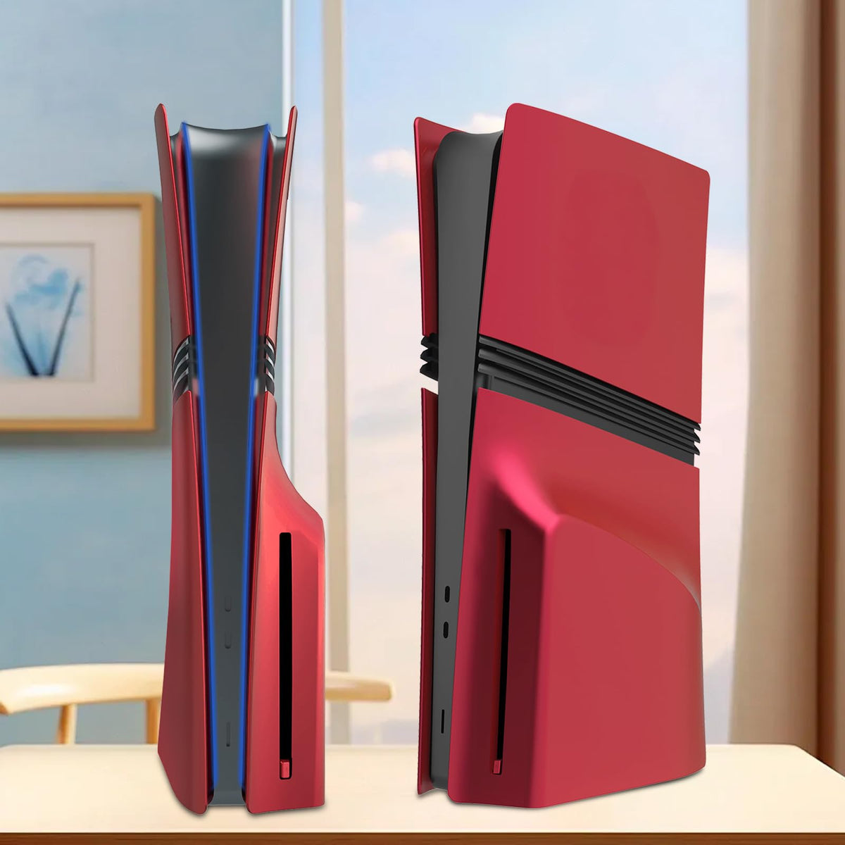 Red Matte ABS PS5 Pro Disc Edition Cover Plates F640