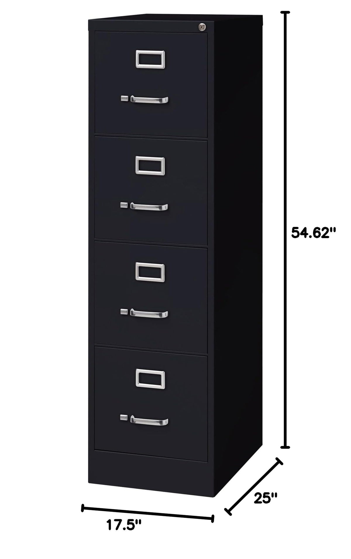 4 Drawer Vertical File Black U92383