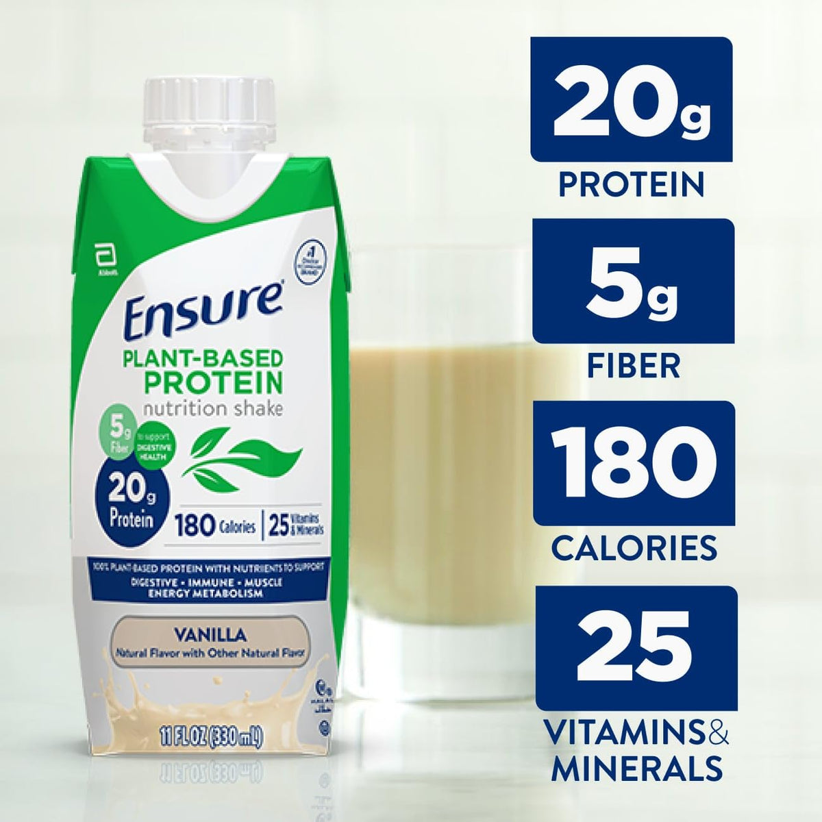Vanilla Plant-Based Vegan Protein Nutrition Shake 12 Pack N521