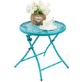 Folding Outdoor Side Table with Cutouts K8588