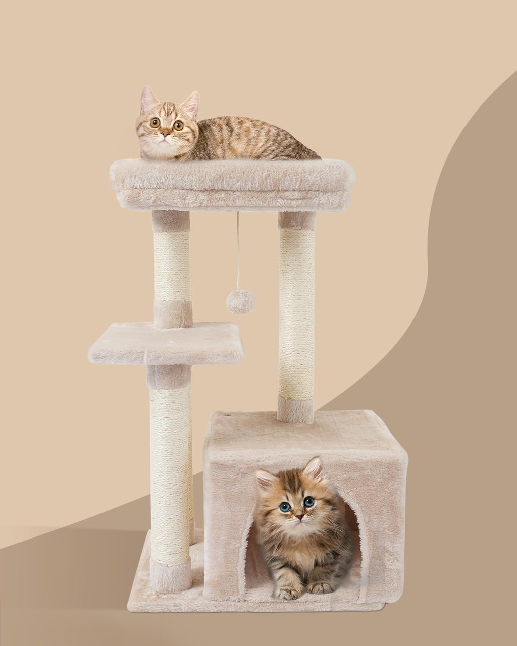 Cat Tree with Sisal Scratching Posts V80346
