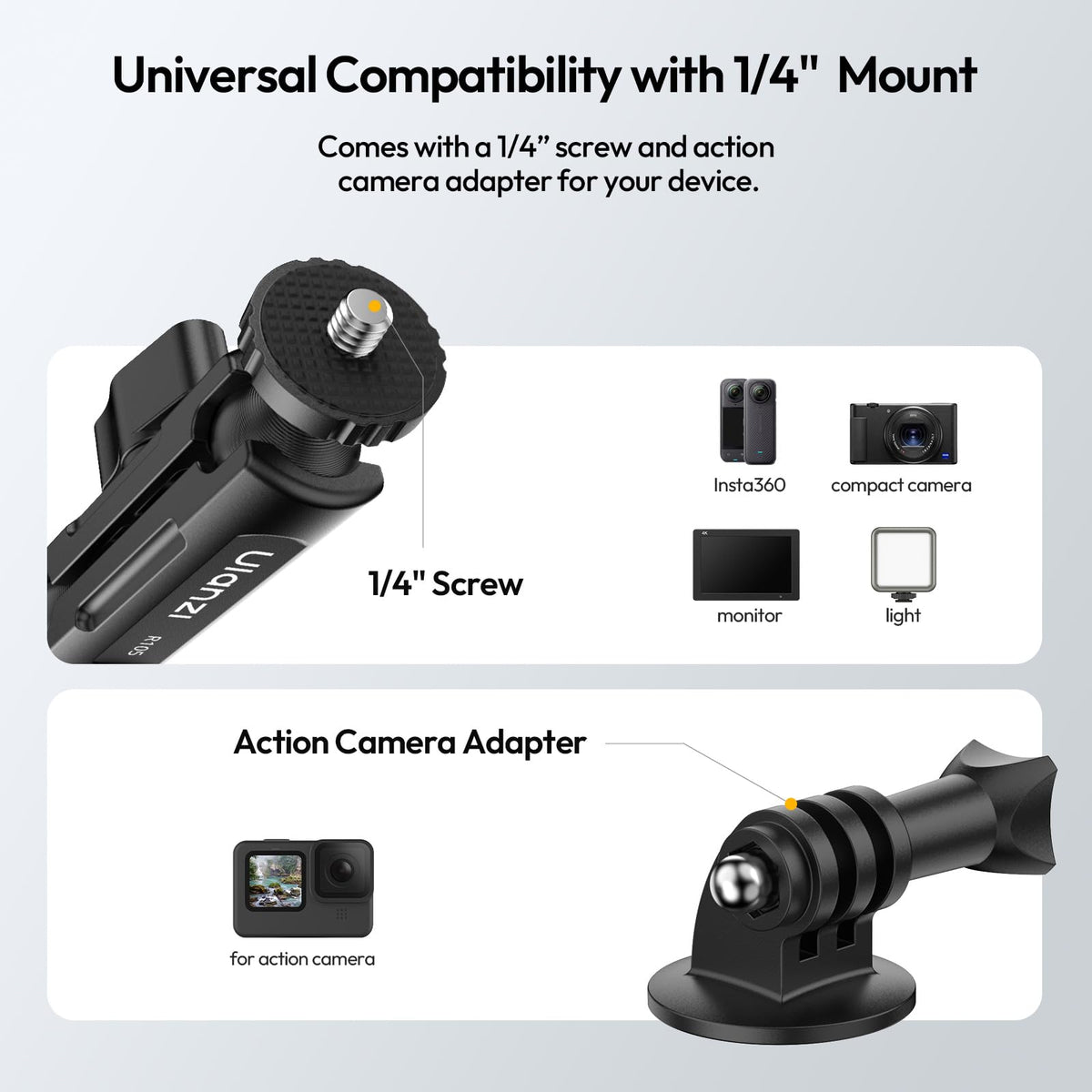 Super Clamp Camera Mount with 360° Dual Ballhead Magic Arm U130
