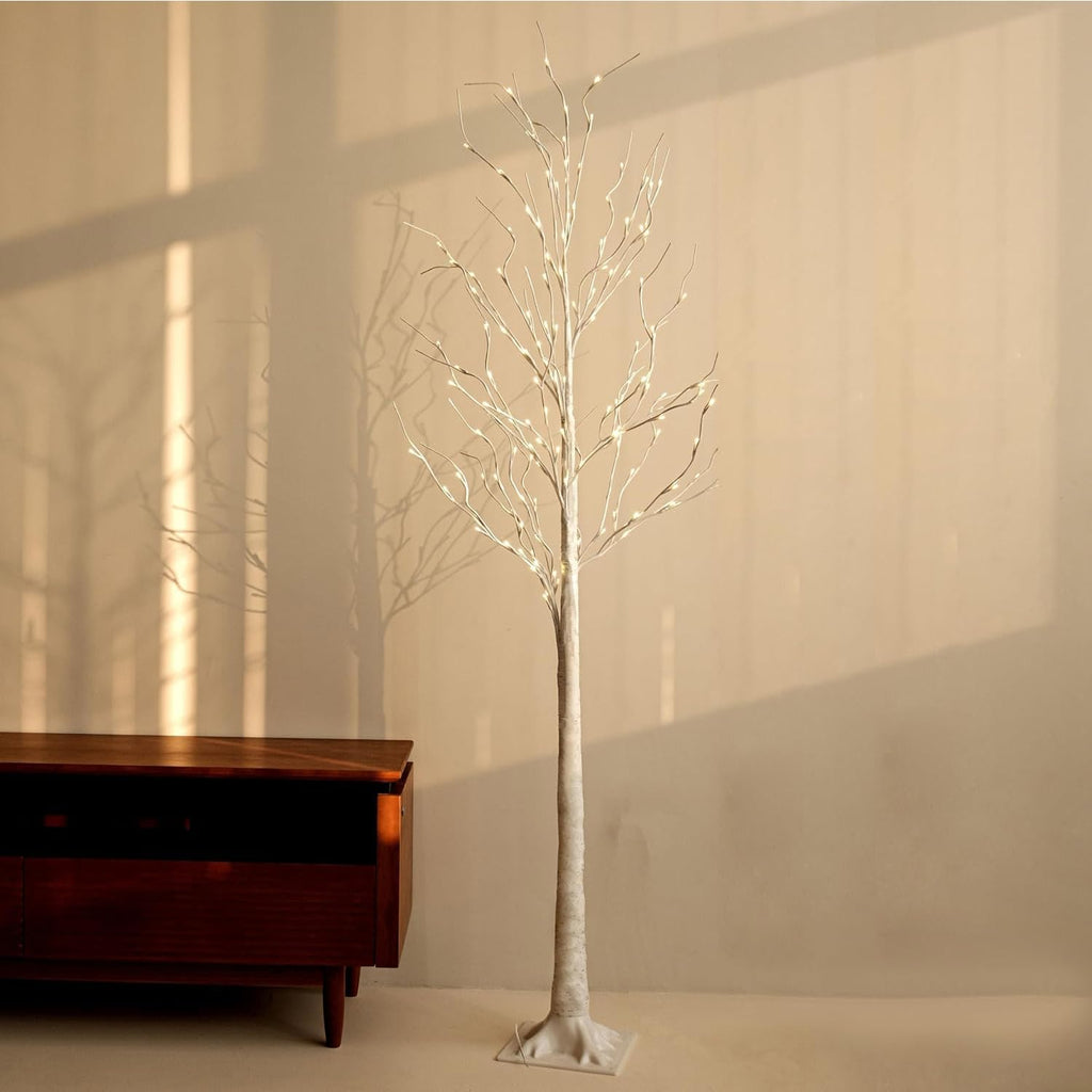 Set of 3 Birch Tree Lights with Timer Function Q317