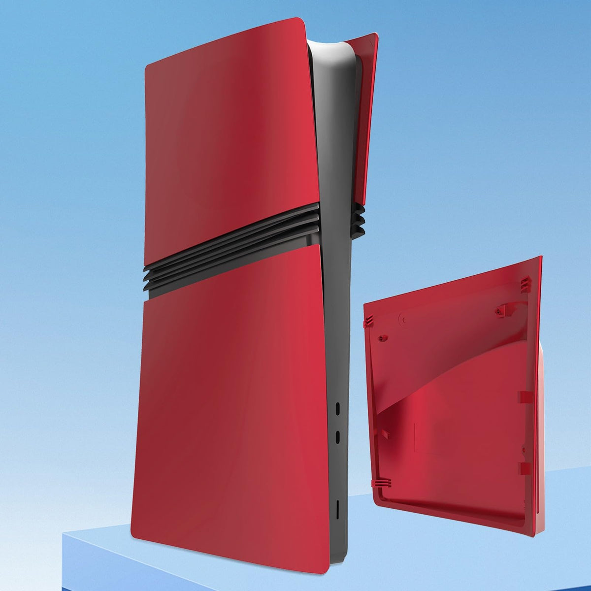 Red Matte ABS PS5 Pro Disc Edition Cover Plates F640
