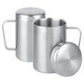 17 oz Stainless Steel Camping Mugs with Lids, Set of 2 E40722