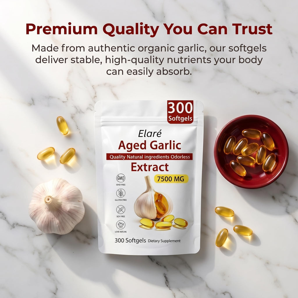 Odorless Organic Garlic Extract Capsules 300 Softgels Z5618