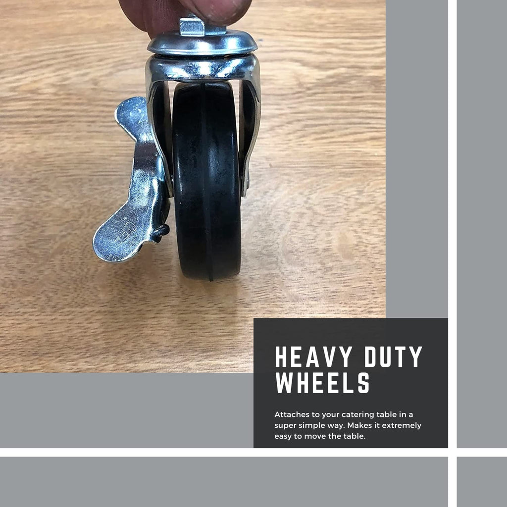 Folding Table Caster Wheels 3” Locking Casters C5537