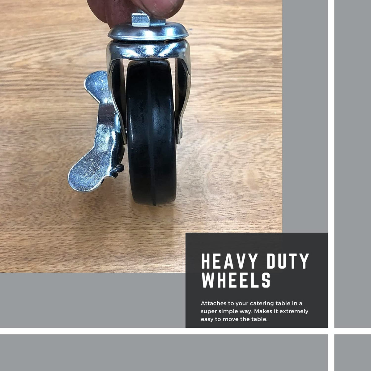 Folding Table Caster Wheels 3” Locking Casters C5537