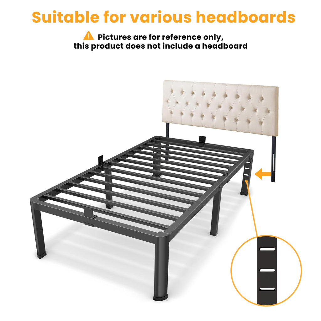 14 Inch Twin Metal Bed Frame X877