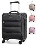 Black Softside Underseat Suitcase with Wheels Z79752