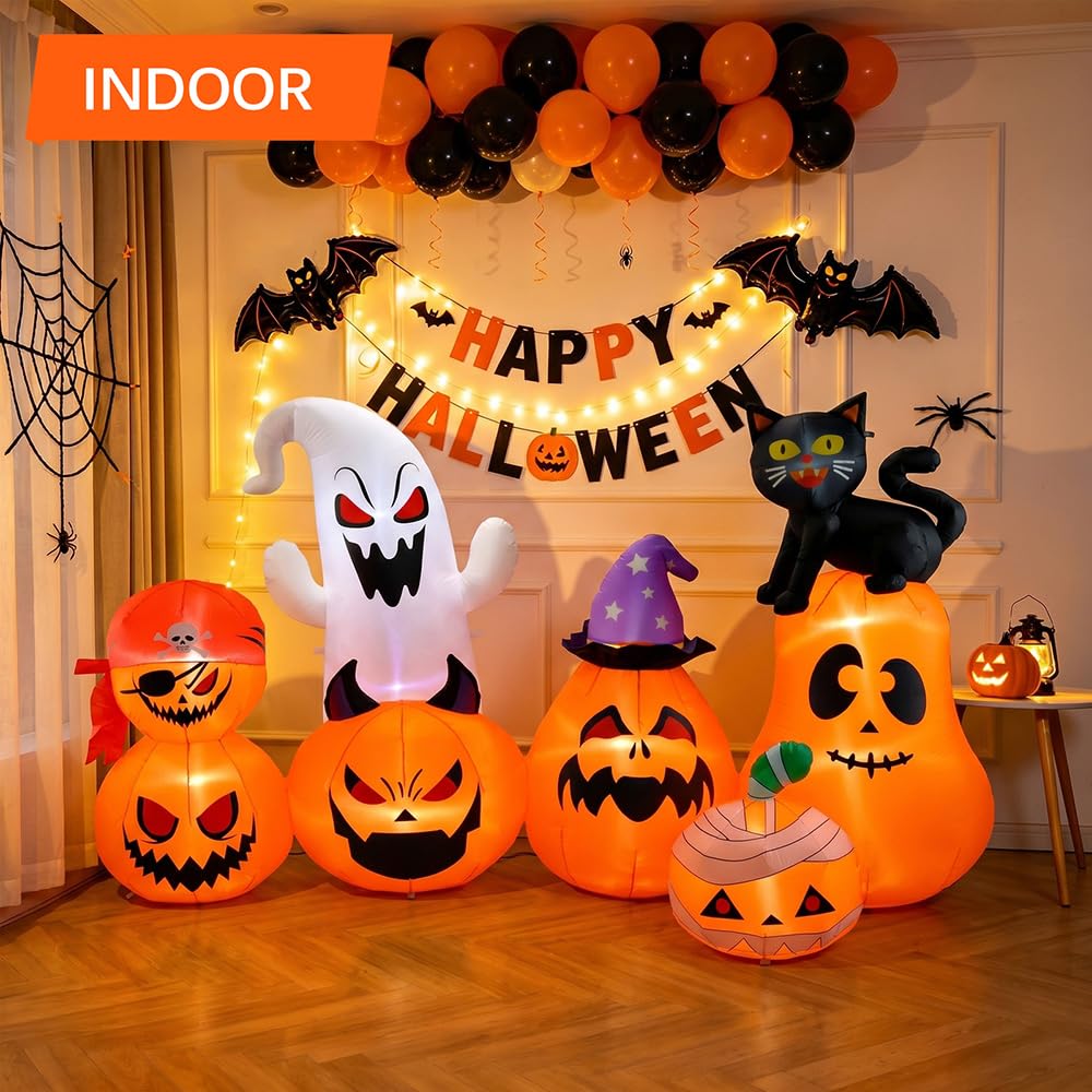 8 FT Inflatable Pumpkin Patch Yard Décor Y1406