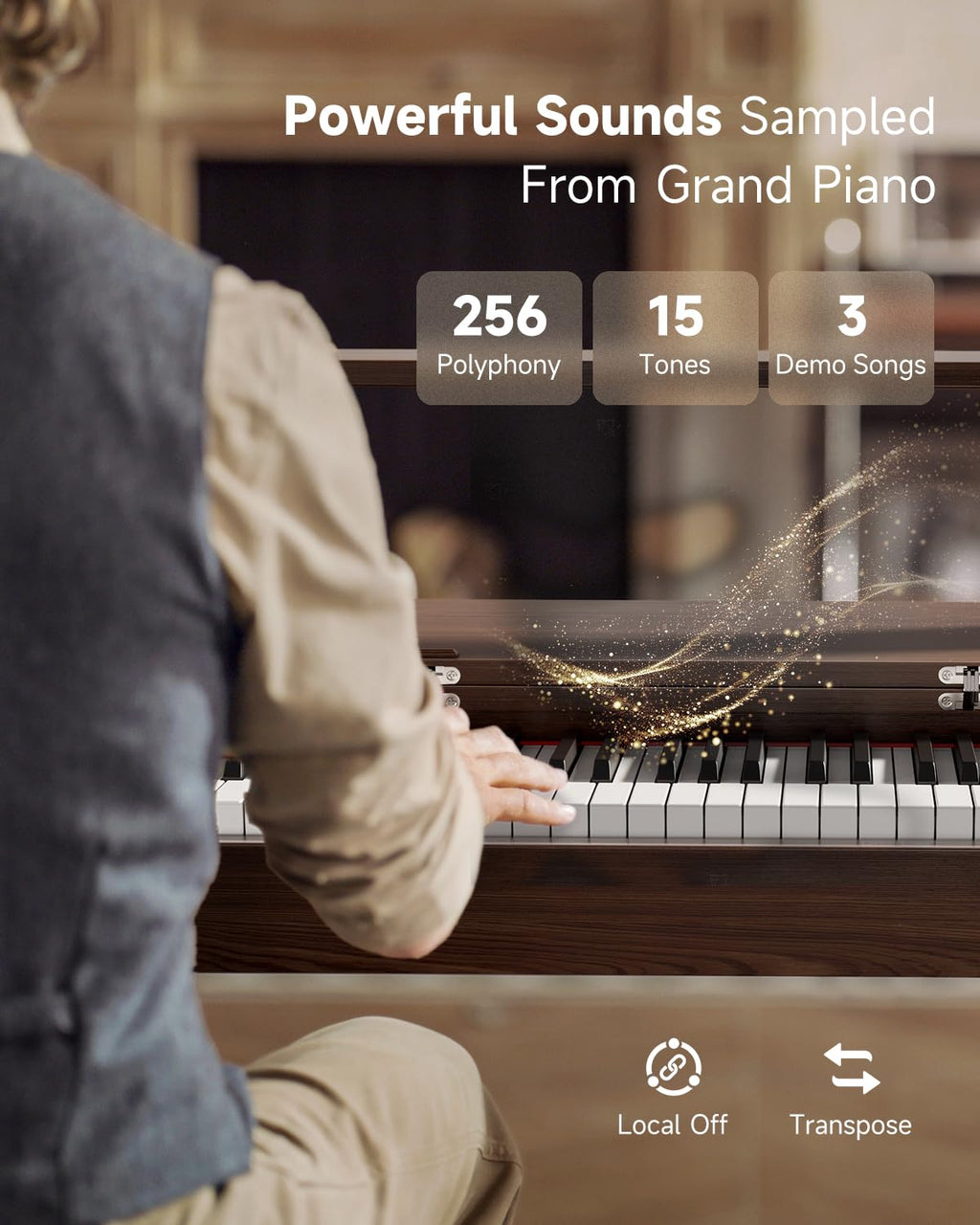 88 Key Weighted Digital Piano with Bluetooth R136691