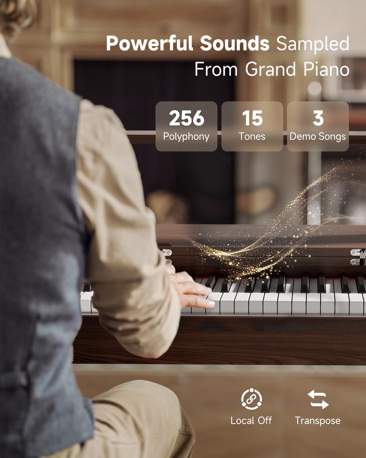 88 Key Weighted Digital Piano with Bluetooth R136691