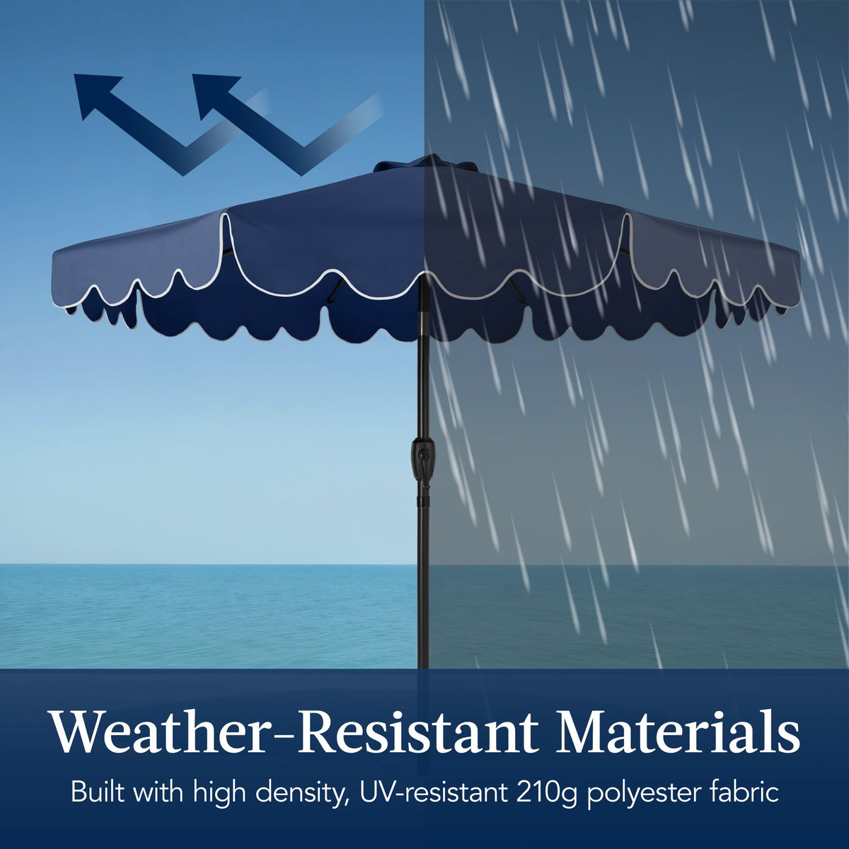 9ft Navy Patio Market Umbrella with Crank & Tilt I377