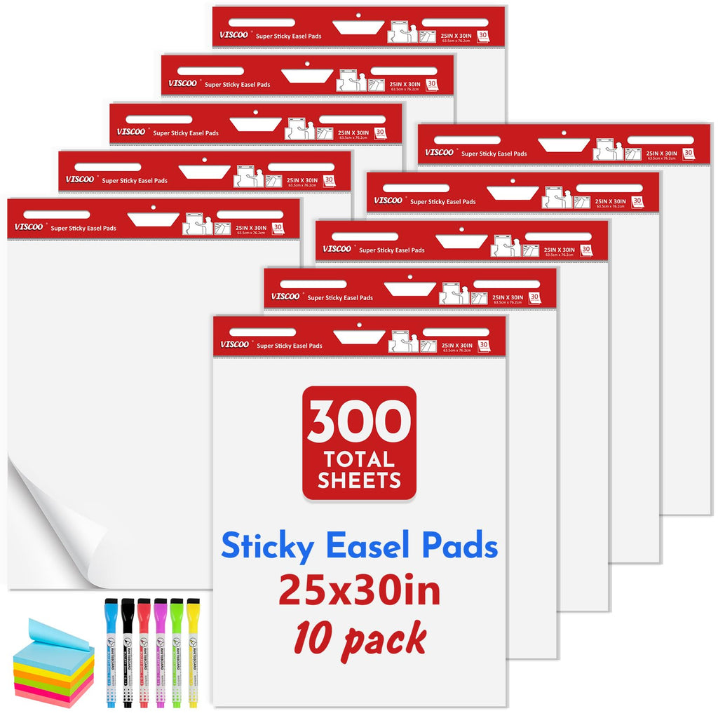 Thickened Sticky Easel Pad 25x30In 10 Pack U837212