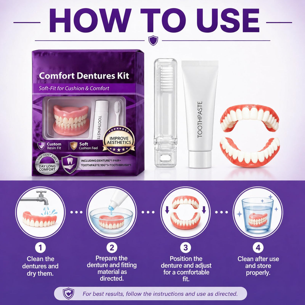 Heat Moldable Silicone Denture Kit S94582