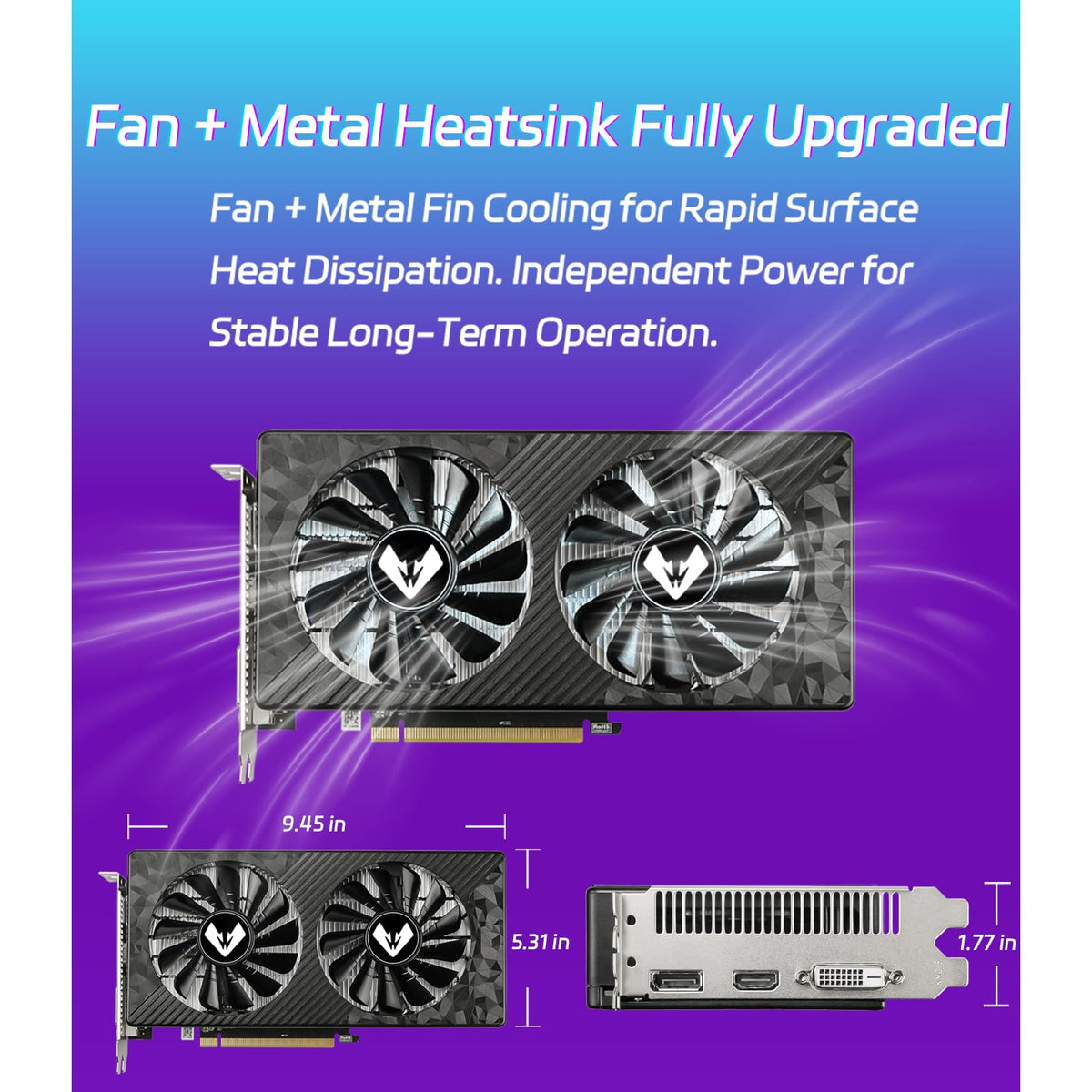 Radeon RX 580 8GB GDDR5 Gaming Graphics Card H43688