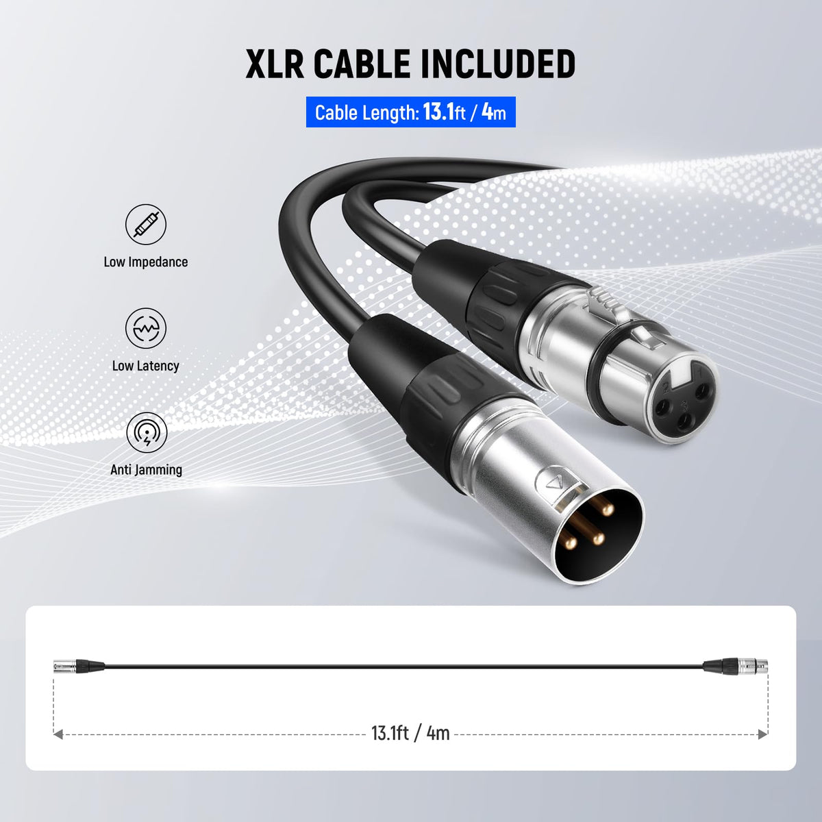 Cardioid Dynamic Microphone with XLR Cable J473067
