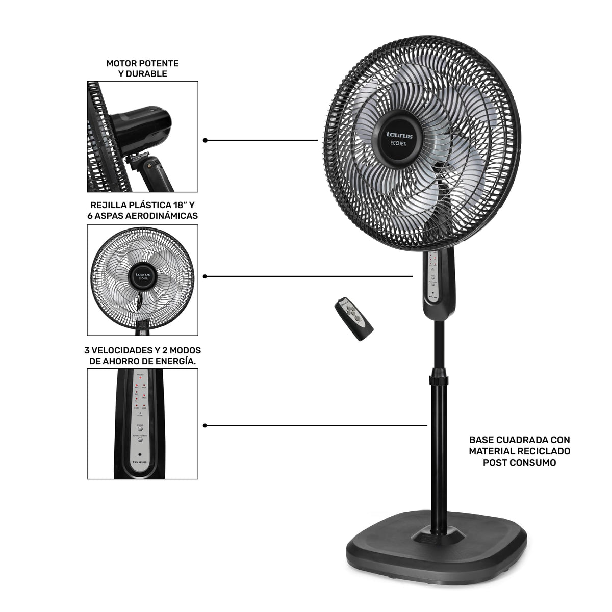 16" Oscillating Pedestal Fan with Remote Z521766