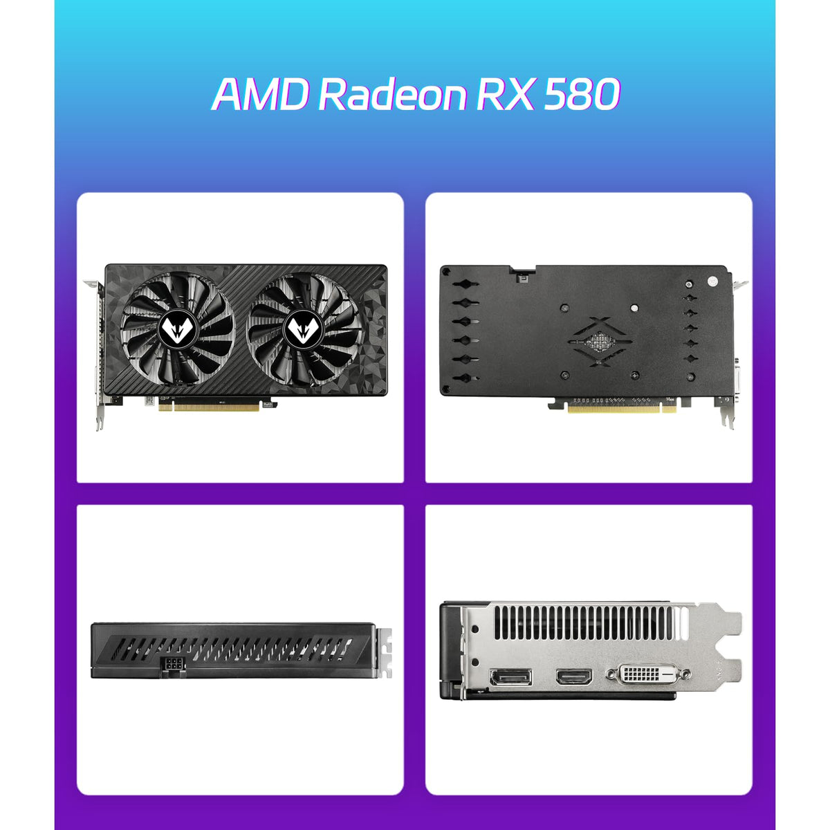 Radeon RX 580 8GB GDDR5 Gaming Graphics Card H43688