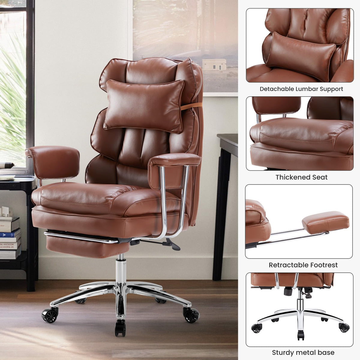 Big and Tall Executive Chair with Foot Rest R966